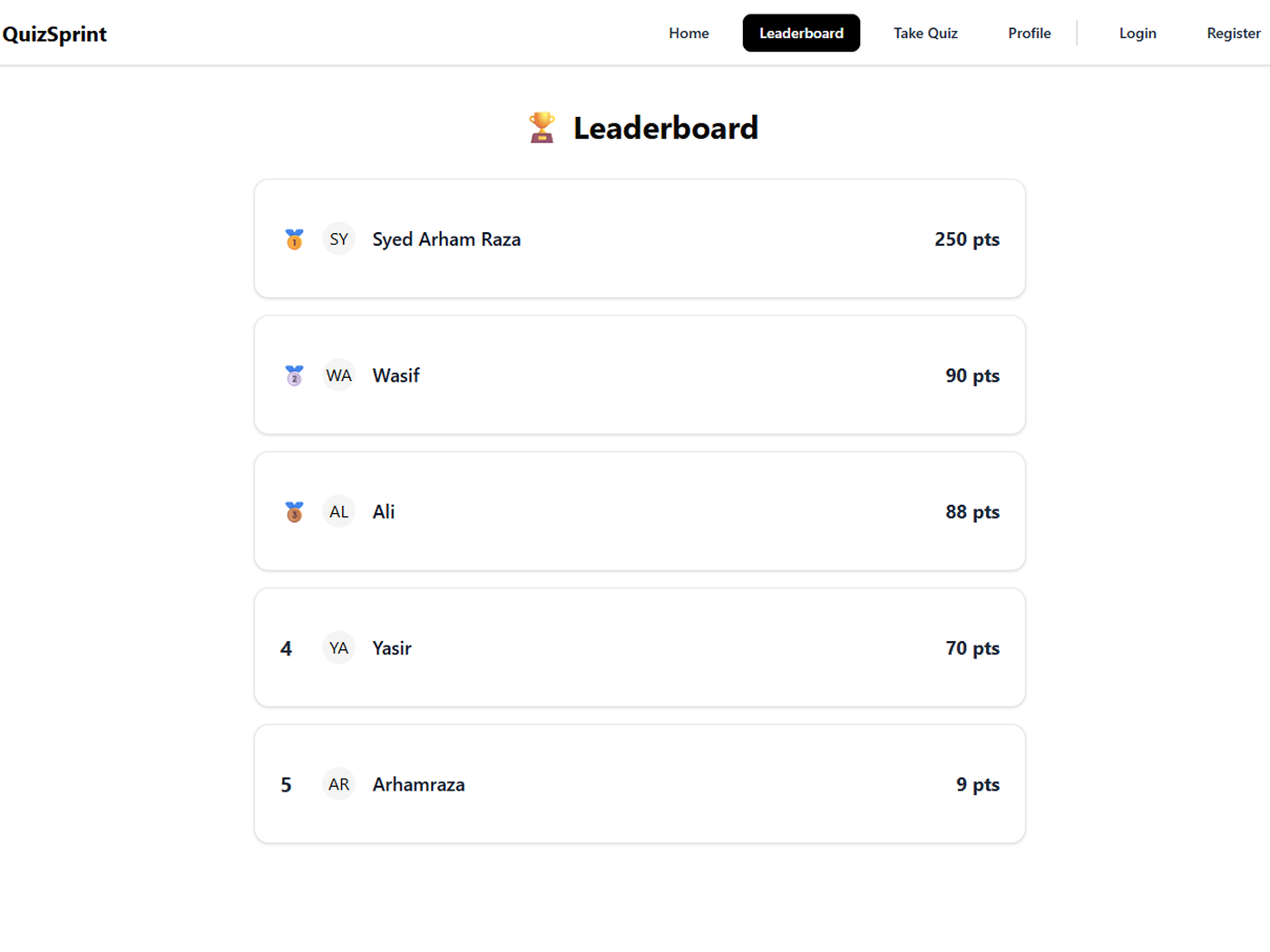 Quiz Sprint